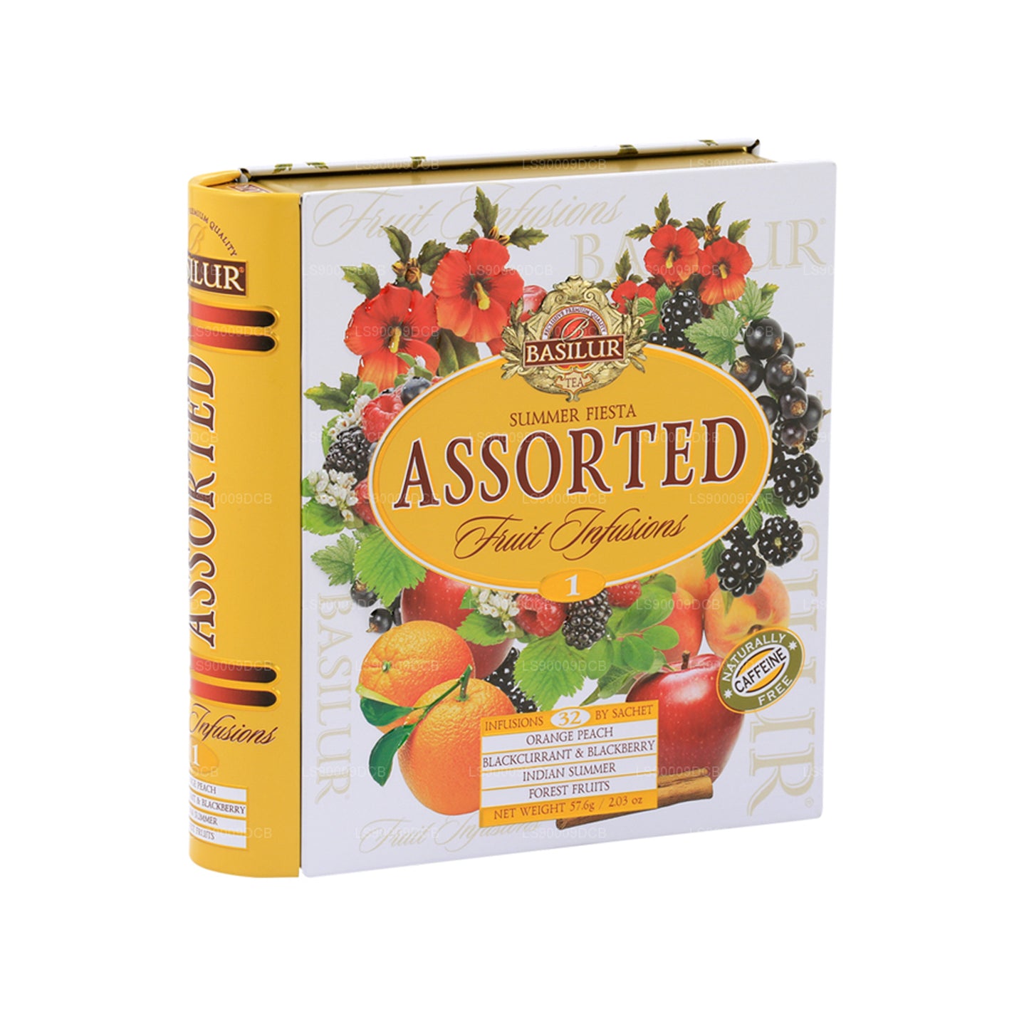Basilur Tea Book "Fruit Infusions - Summer Fiesta" (57.6g) キャディ