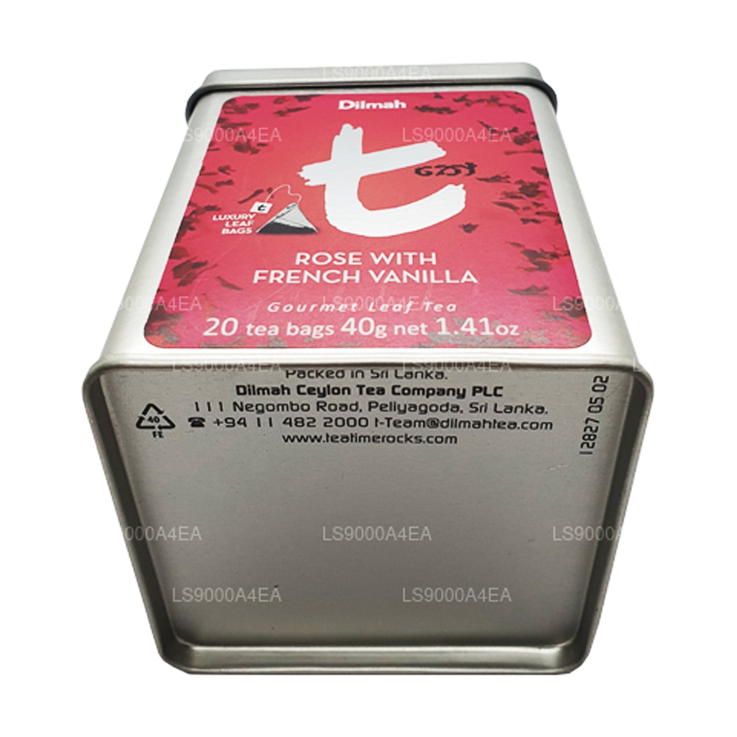 Dilmah Tシリーズローズフレンチバニラ入りティーバッグ20ティーバッグリーフティー（40g）