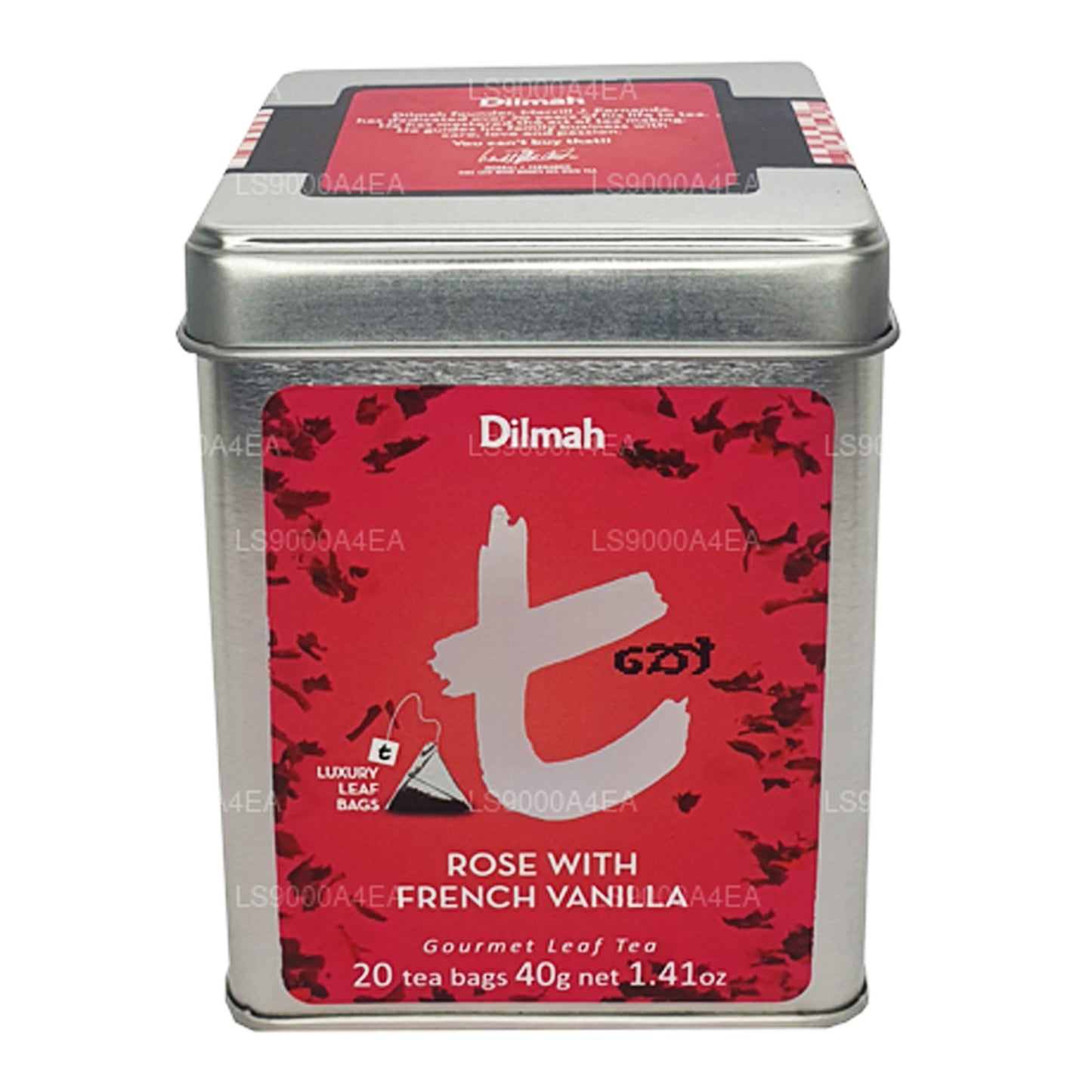 Dilmah Tシリーズローズフレンチバニラ入りティーバッグ20ティーバッグリーフティー（40g）