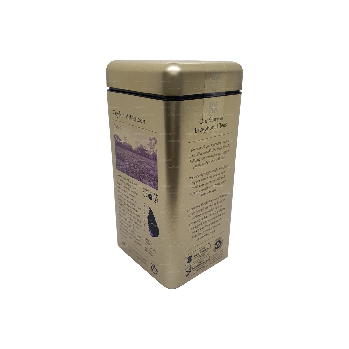Jaf Tea クラシックゴールドコレクションセイロンアフタヌーンキャディー (125g)