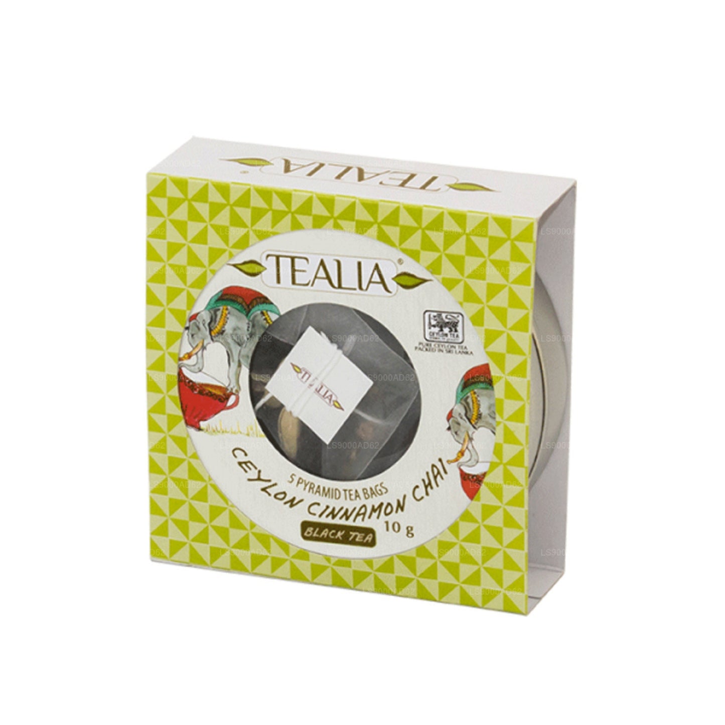 Tealia セイロン シナモン チャイ - 5 ピラミッド ティーバッグ (10g)