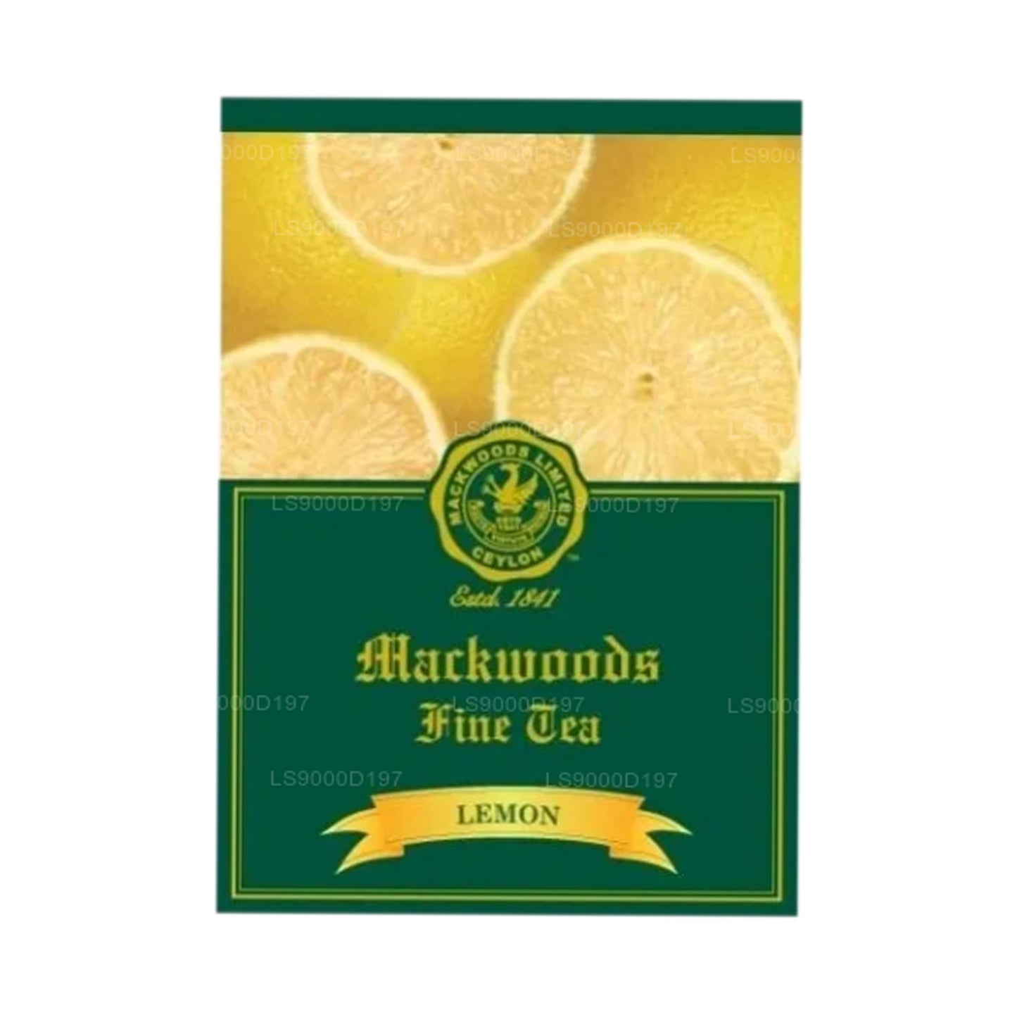 Mackwoods デリシャス レモン風味、シングル エステート、紅茶 25 袋入り、ティーバッグ (50g)
