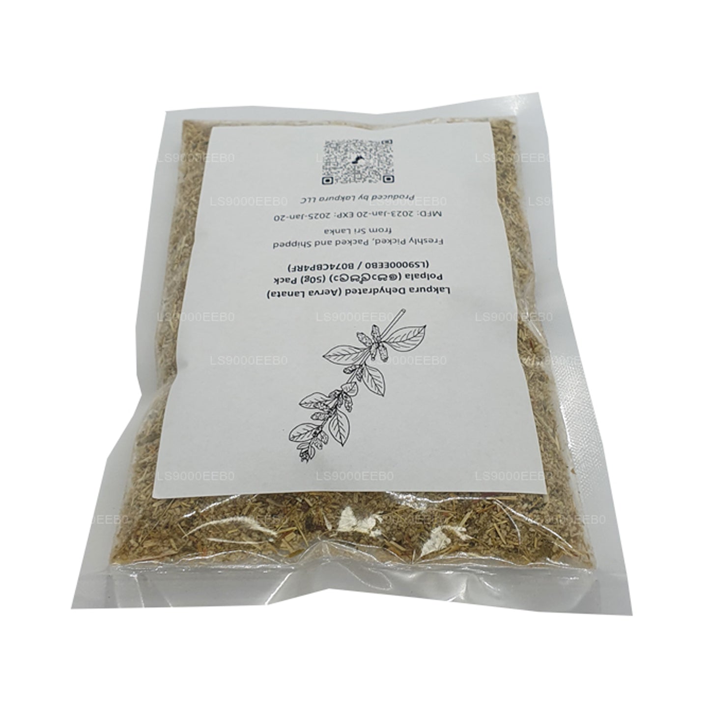 Lakpura デハイドレート (Aerva Lanata) ポルパラ (100g) パック