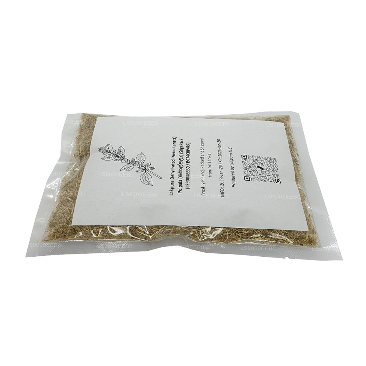 Lakpura デハイドレート (Aerva Lanata) ポルパラ (100g) パック