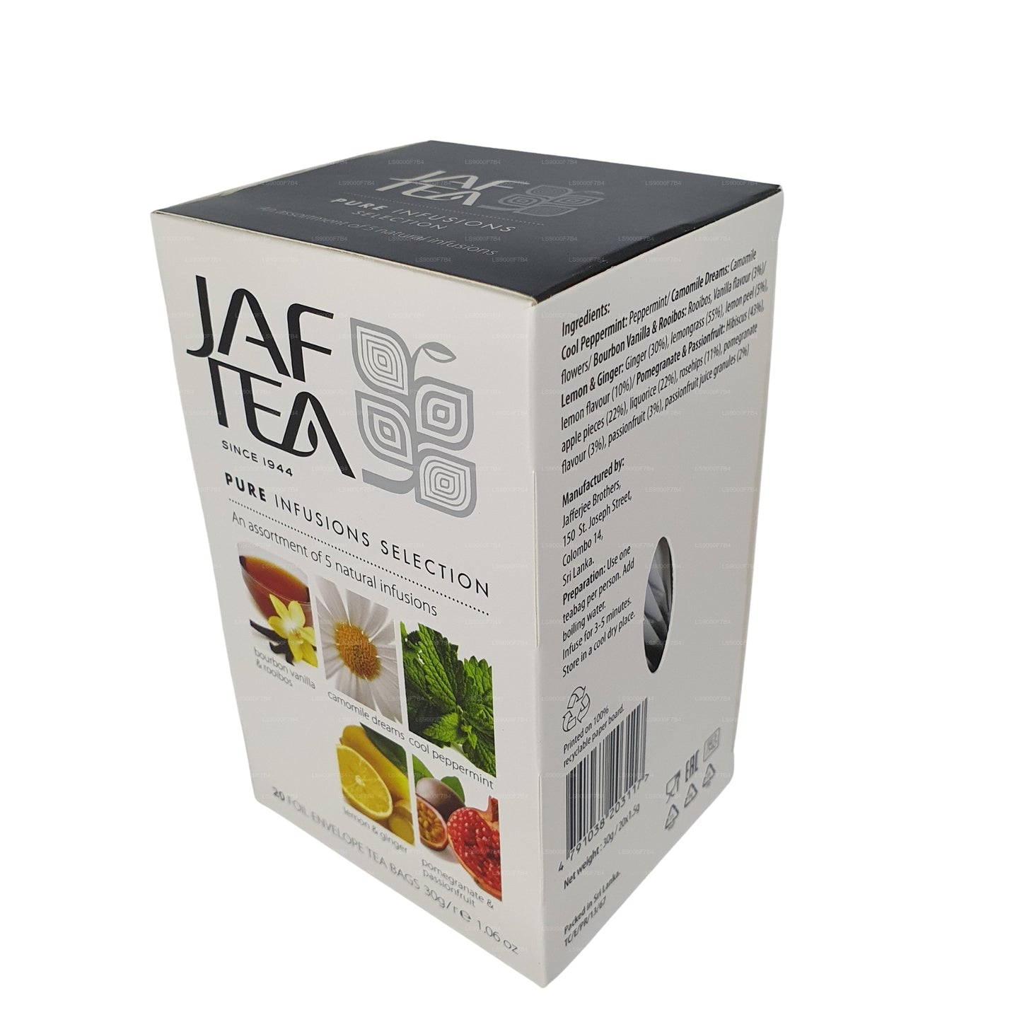 Jaf Tea Pure Infusions セレクション ホイルエンベロープ ティーバッグ (30g)