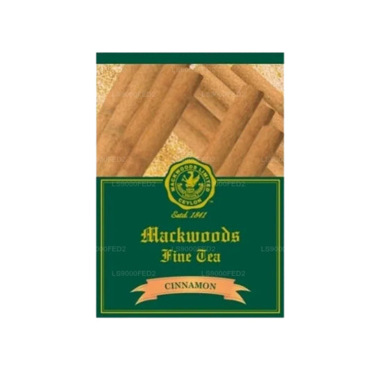 Mackwoods デリシャス シナモン風味、シングル エステート、紅茶 25 袋入り、ティーバッグ (50g)