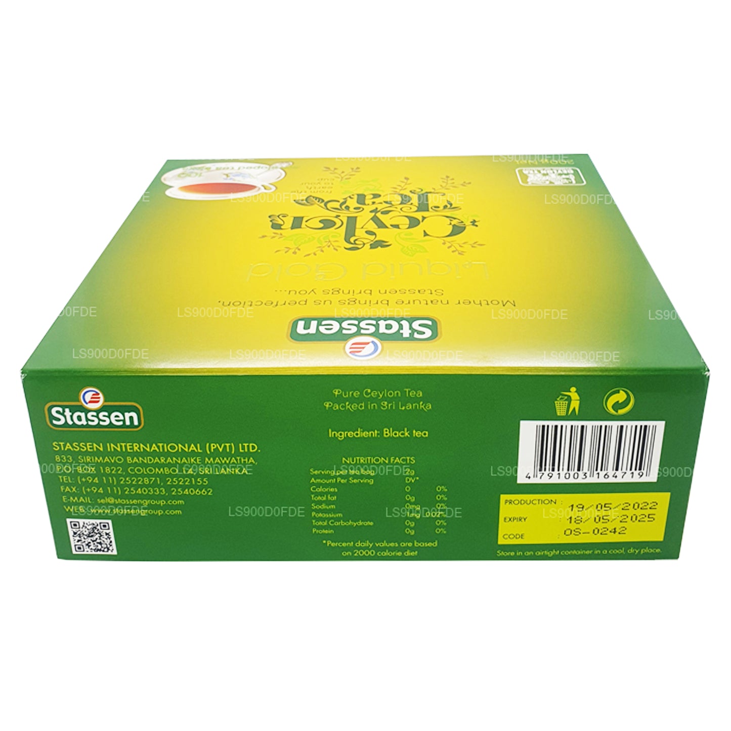 Stassen リキッドゴールドティー (200g) 100ティーバッグ