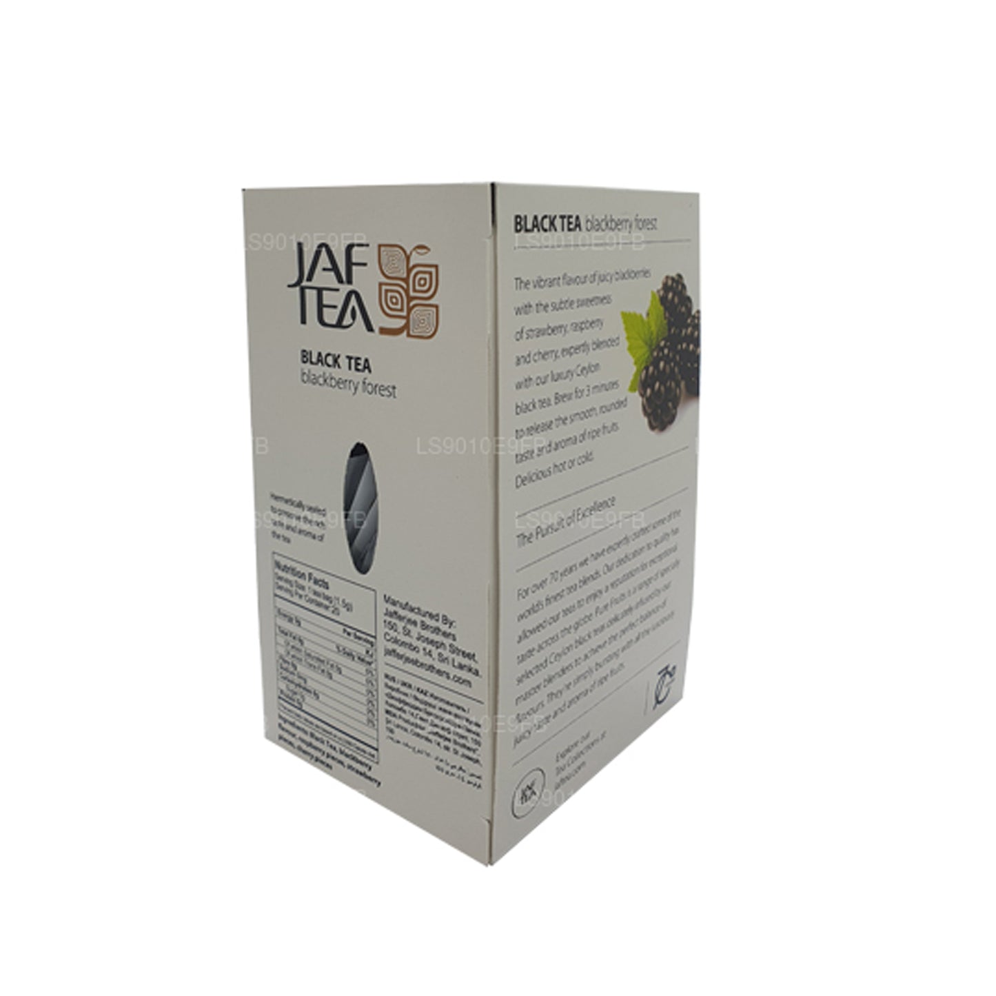 Jaf Tea ピュアフルーツコレクションブラックベリーフォレストホイルエンベロープティーバッグ (30g)