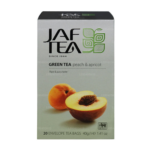 ジャフティーピュアグリーンコレクショングリーンティーピーチアンドアプリコット (40g) ティーバッグ20個
