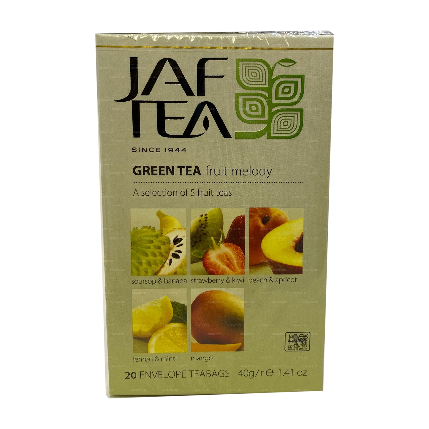 Jaf Tea ピュアグリーンコレクショングリーンティーフルーツメロディ (40g) 20ティーバッグ