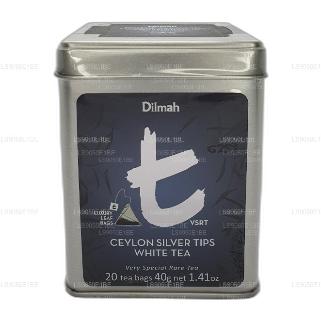 Dilmah Tシリーズ VSRT セイロンシルバーチップホワイトティー缶キャディー (40g) ルーズリーフ