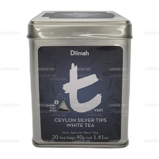 Dilmah Tシリーズ VSRT セイロンシルバーチップホワイトティー缶キャディー (40g) ルーズリーフ