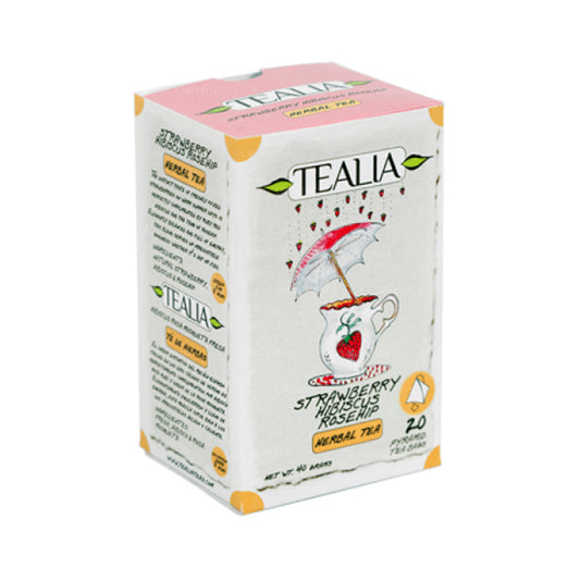 Tealia ストロベリー ハイビスカス ローズヒップ - ピラミッド注入バッグ (40g)