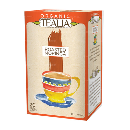 Tealia オーガニック ロースト モリンガ - エンベロープ ティーバッグ 20 袋 (30g)