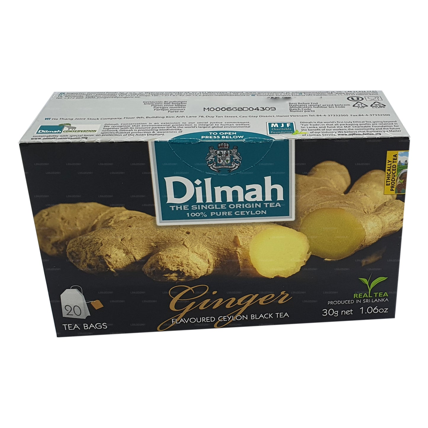 Dilmah ジンジャーフレーバーブラックティー (30g) 20ティーバッグ