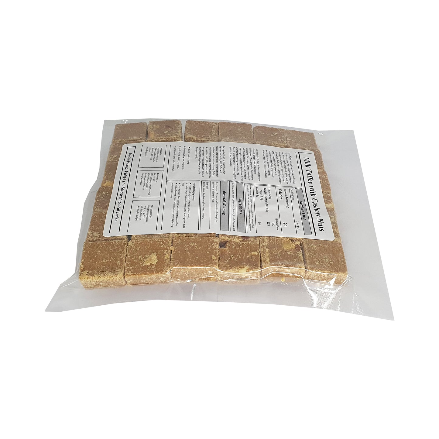 ラクプラミルクトフィーとカシューナッツ (50個)