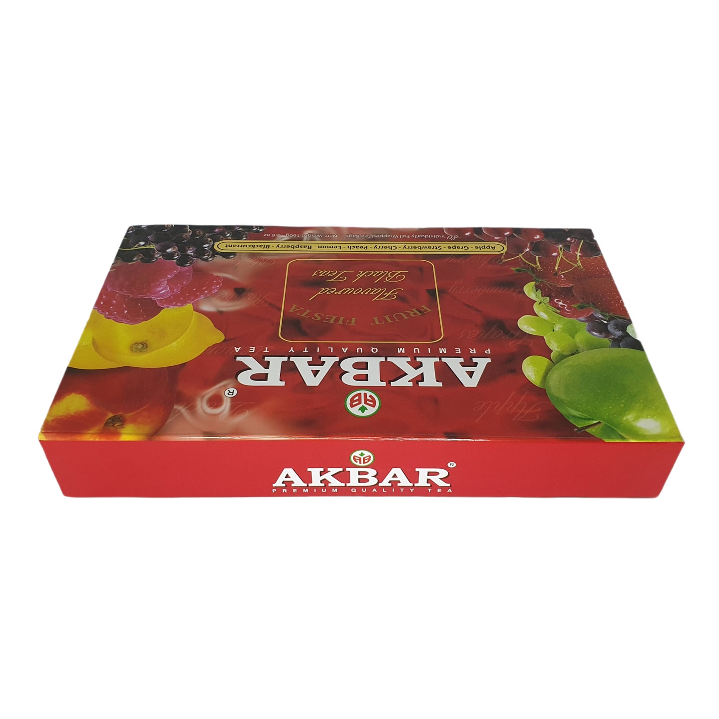 Akbar フルーツフィエスタフレーバー紅茶ギフトボックス 80ティーバッグ (160g)