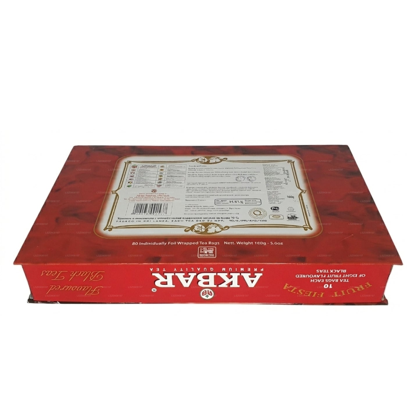 Akbar フルーツフィエスタフレーバー紅茶ギフトボックス 80ティーバッグ (160g)