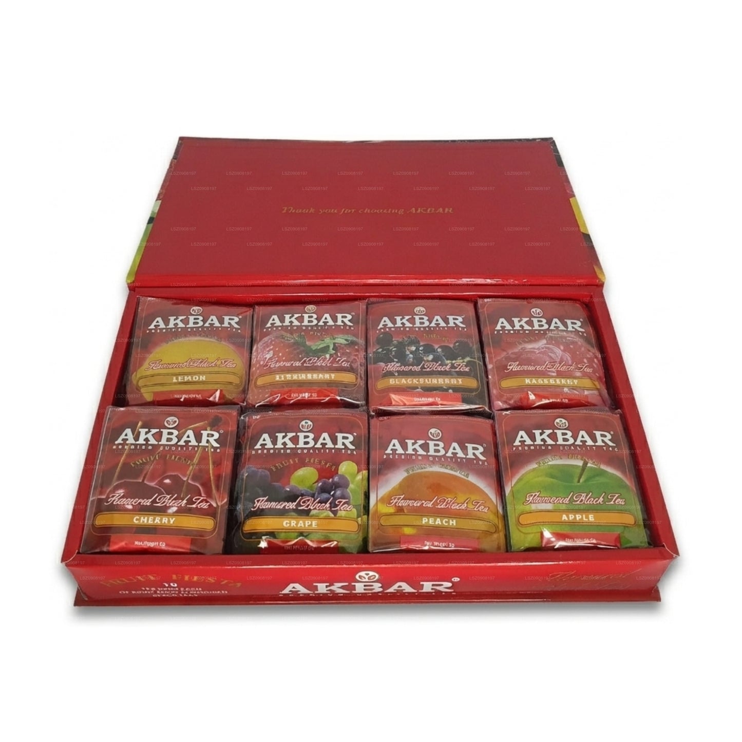 Akbar フルーツフィエスタフレーバー紅茶ギフトボックス 80ティーバッグ (160g)