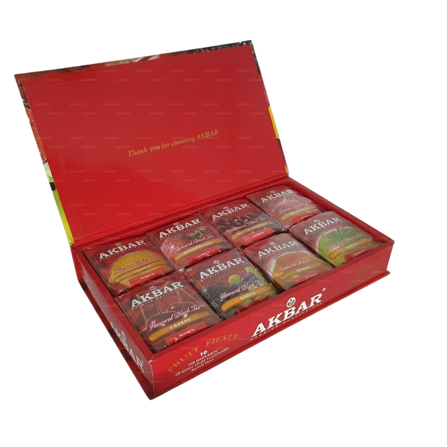 Akbar フルーツフィエスタフレーバー紅茶ギフトボックス 80ティーバッグ (160g)