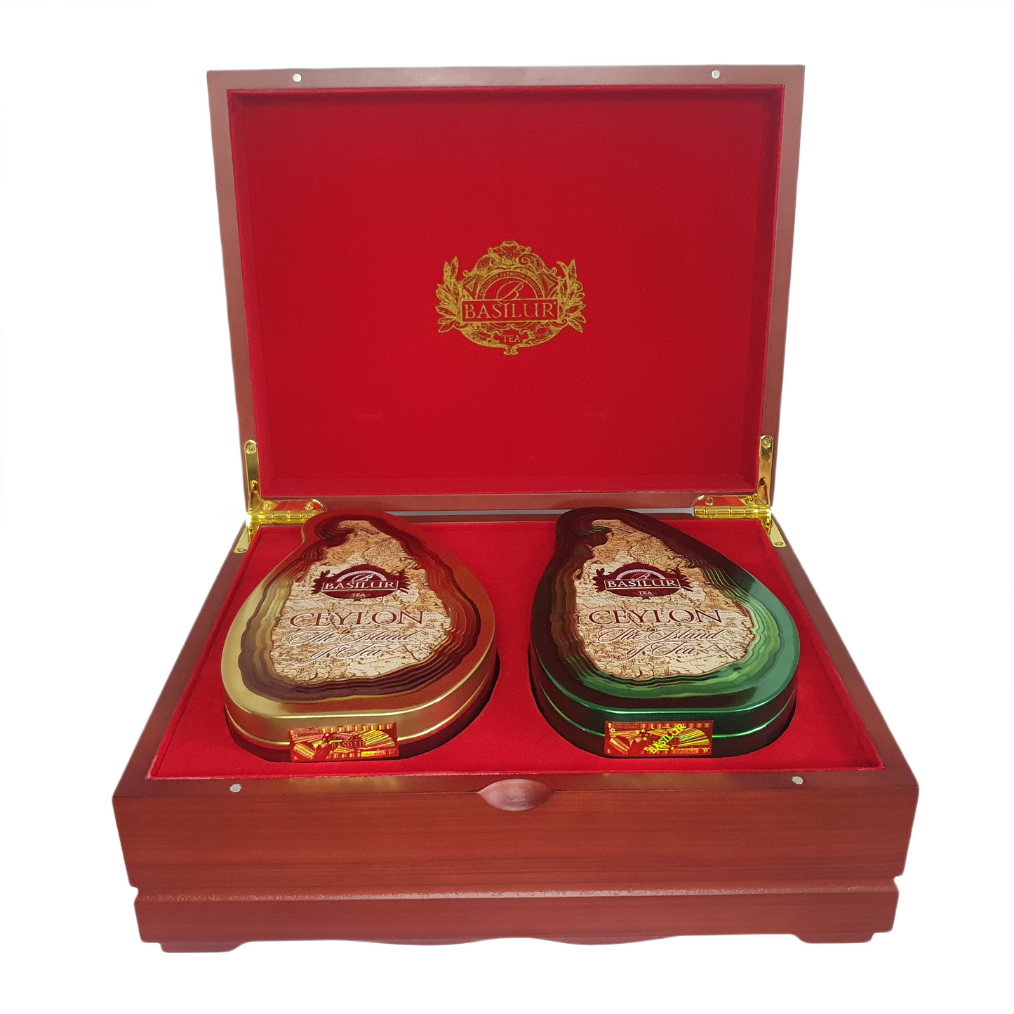 Basilur 木製プレゼンター 2 in 1 「紅茶の島 木製プレゼンター」(200g)