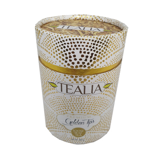 Tealia ゴールデンティップス キャニスター (50g)