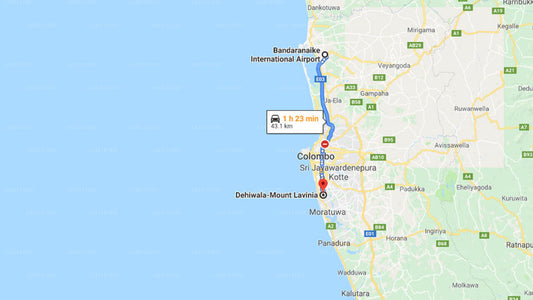コロンボ空港 (CMB) とマウント ラビニアのサイ アボード ホーム ステイ間の送迎