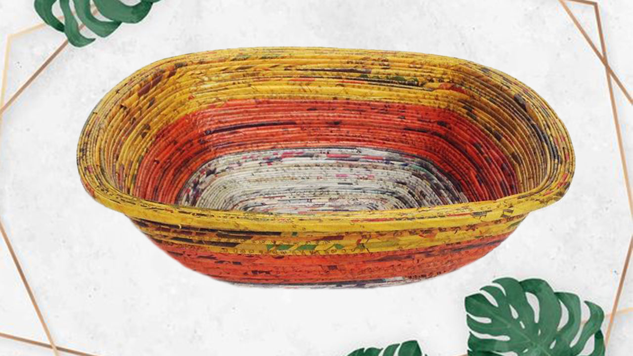 手作り新聞紙入れ（角・大）