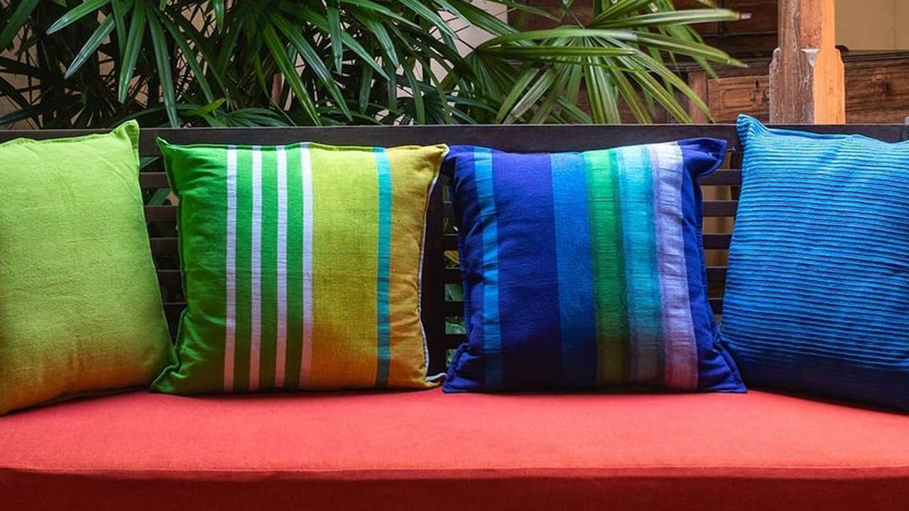 手作りクッションカバー