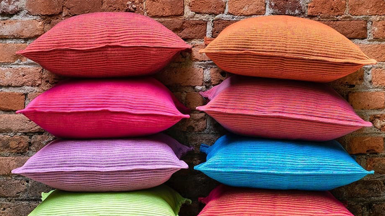 手作りクッションカバー