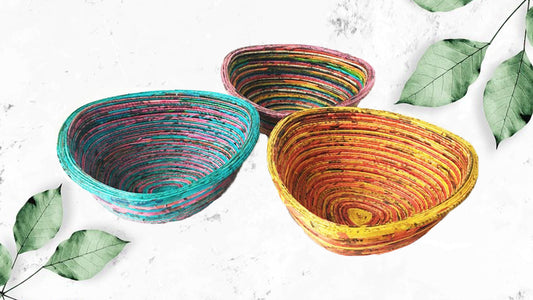 手作り新聞紙ボウル（三角）