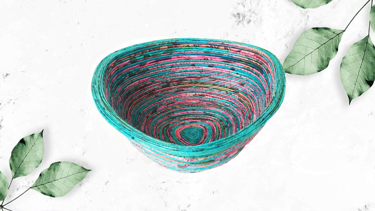 手作り新聞紙ボウル（三角）