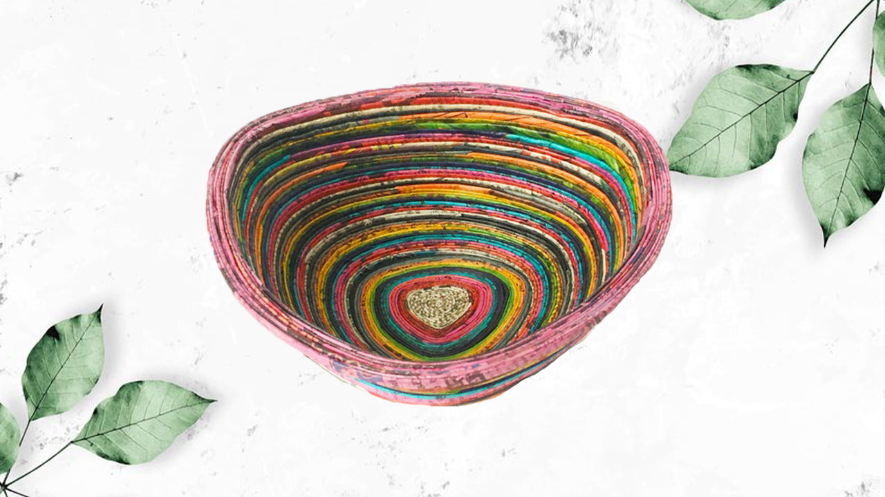 手作り新聞紙ボウル（三角）