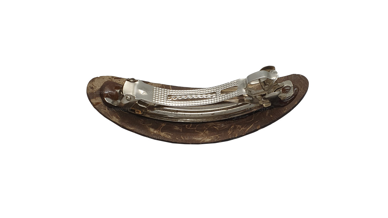 ココナッツシェル ヘアクリップ (デザイン E)