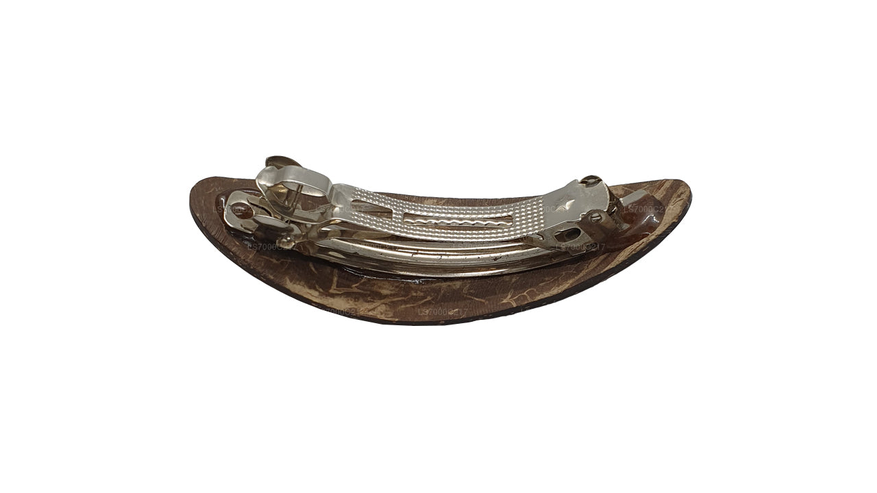 ココナッツシェル ヘアクリップ (デザイン E)