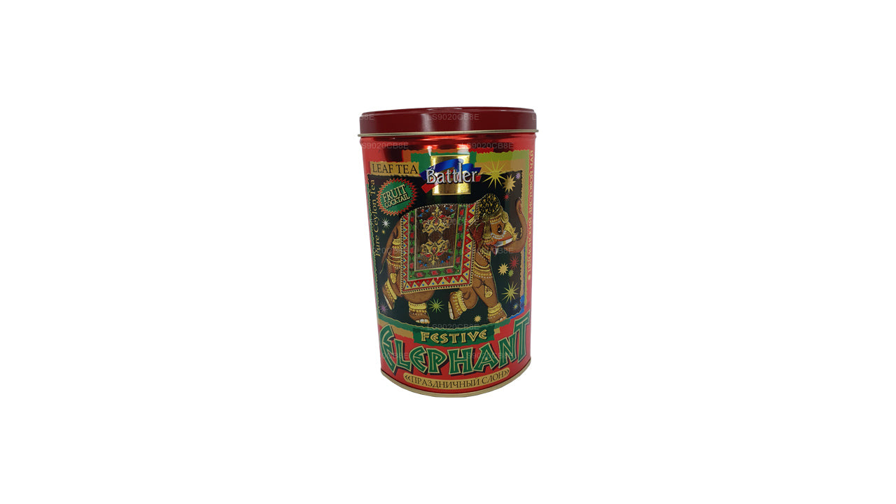 バトラーフェスティブエレファントフルーツカクテル缶キャディー (100g)