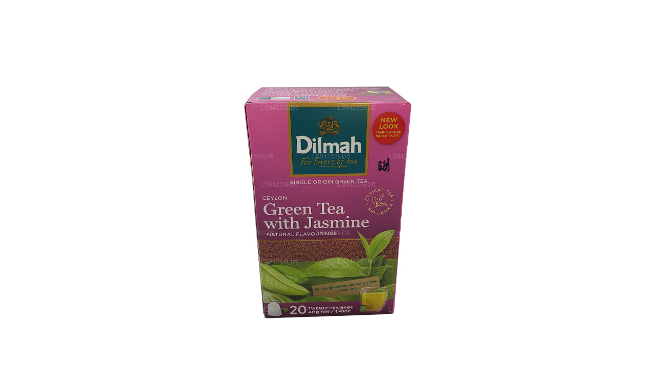 Dilmah セイロングリーンティージャスミン入り (40g) ティーバッグ 20個