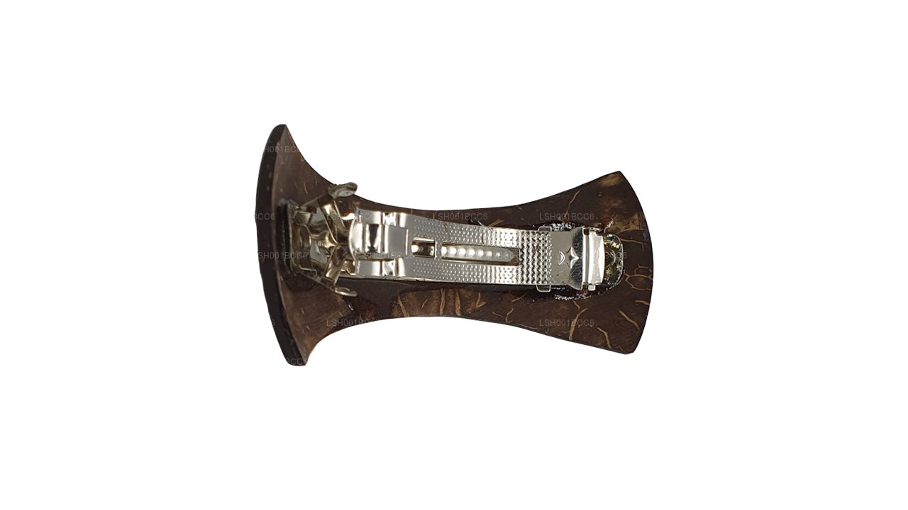 ココナッツシェルヘアクリップ (デザインF)